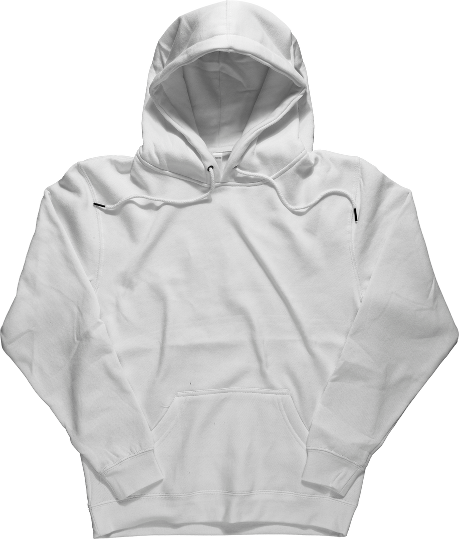 White Realistic Pullover Hoodie Mockup Front